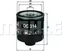 MAHLE OC 314 - Oil Filter onlydrive.pro