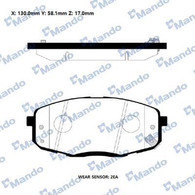 Mando RMPK36NS - Brake Pad Set, disc brake onlydrive.pro