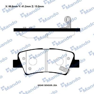 Mando RMPK37NS - Тормозные колодки, дисковые, комплект onlydrive.pro