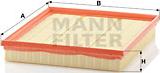 Mann-Filter C 26 110/2 - Воздушный фильтр, двигатель onlydrive.pro