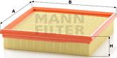 Mann-Filter C 2290 - Воздушный фильтр, двигатель onlydrive.pro