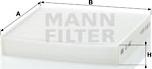 Mann-Filter CU 1827 - Фильтр воздуха в салоне onlydrive.pro