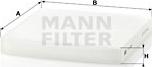 Mann-Filter CU 2358 - Фильтр воздуха в салоне onlydrive.pro