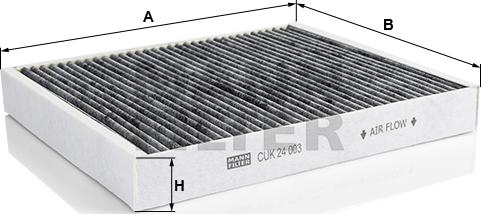 Mann-Filter CUK 24 003 - Filter, interior air onlydrive.pro