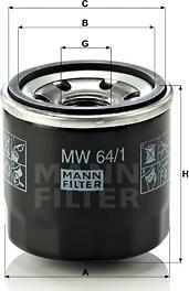Mann-Filter MW 64/1 - Oil Filter onlydrive.pro