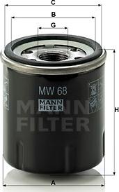 Mann-Filter MW 68 - Масляный фильтр onlydrive.pro