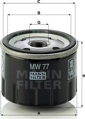 Mann-Filter MW 77 - Alyvos filtras onlydrive.pro