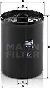 Mann-Filter P 945 x - Fuel filter onlydrive.pro