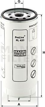 Mann-Filter PL 420 x - Fuel filter onlydrive.pro