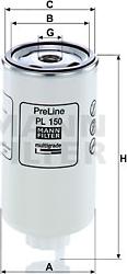 Mann-Filter PL 150 - Fuel filter onlydrive.pro