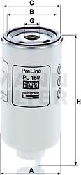 Mann-Filter PL 150 - Kütusefilter onlydrive.pro