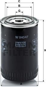 Mann-Filter W 940/47 - Масляный фильтр onlydrive.pro