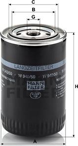 Mann-Filter W 940/50 - Oil Filter onlydrive.pro