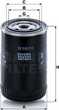 Mann-Filter W 940/15 n - Eļļas filtrs onlydrive.pro