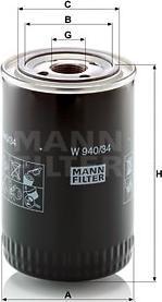 Mann-Filter W 940/34 - Масляный фильтр onlydrive.pro