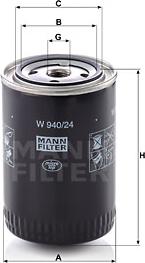 Mann-Filter W 940/24 - Oil Filter onlydrive.pro