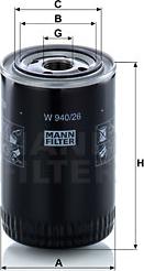 Mann-Filter W 940/26 - Oil Filter onlydrive.pro