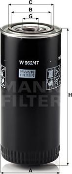 Mann-Filter W 962/47 - Öljynsuodatin onlydrive.pro