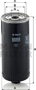 Mann-Filter W 962/6 - Alyvos filtras onlydrive.pro