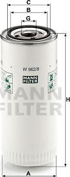 Mann-Filter W 962/8 - Eļļas filtrs onlydrive.pro