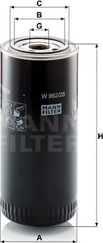 Mann-Filter W 962/28 - Öljynsuodatin onlydrive.pro