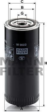 Mann-Filter W 962/2 - Öljynsuodatin onlydrive.pro