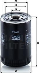 Mann-Filter W 9069 - Масляный фильтр onlydrive.pro