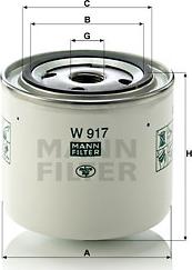 Mann-Filter W 917 - Oil Filter onlydrive.pro