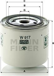 Mann-Filter W 917 - Eļļas filtrs onlydrive.pro