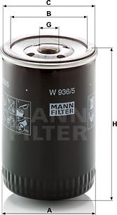 Mann-Filter W 936/5 - Oil Filter onlydrive.pro