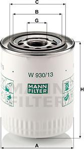 Mann-Filter W 930/13 - Масляный фильтр onlydrive.pro