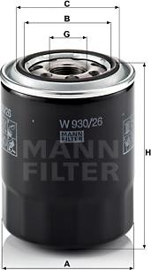 Mann-Filter W 930/26 - Oil Filter onlydrive.pro