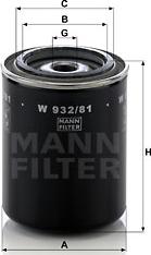 Mann-Filter W 932/81 - Oil Filter onlydrive.pro