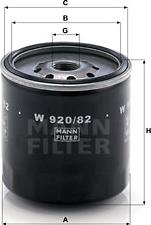 Mann-Filter W 920/82 - Oil Filter onlydrive.pro