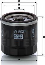 Mann-Filter W 6031 - Eļļas filtrs onlydrive.pro