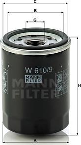 Mann-Filter W 610/9 - Õlifilter onlydrive.pro