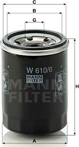 Mann-Filter W 610/6 - Oil Filter onlydrive.pro
