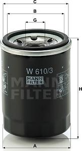 Mann-Filter W 610/3 - Oil Filter onlydrive.pro