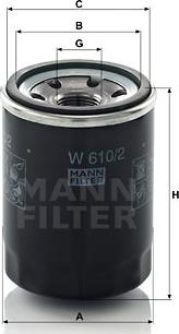 Mann-Filter W 610/2 - Oil Filter onlydrive.pro