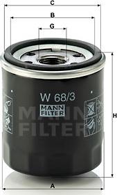 Mann-Filter W 68/3 - Oil Filter onlydrive.pro
