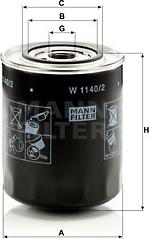 Mann-Filter W 1140/2 - Eļļas filtrs onlydrive.pro