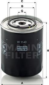 Mann-Filter W 1140 - Масляный фильтр onlydrive.pro