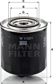 Mann-Filter W 1130/1 - Oil Filter onlydrive.pro