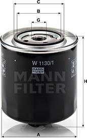 Mann-Filter W 1130/1 - Öljynsuodatin onlydrive.pro