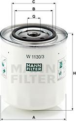 Mann-Filter W 1130/3 - Eļļas filtrs onlydrive.pro