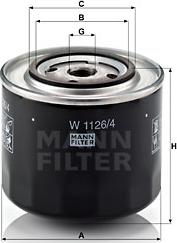 Mann-Filter W 1126 - Oil Filter onlydrive.pro