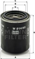 Mann-Filter W 814/80 - Eļļas filtrs onlydrive.pro