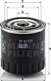 Mann-Filter W 815/5 - Масляный фильтр onlydrive.pro