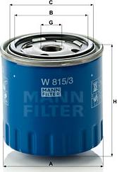 Mann-Filter W 815/3 - Масляный фильтр onlydrive.pro