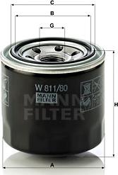 Mann-Filter W 811/80 - Масляный фильтр onlydrive.pro